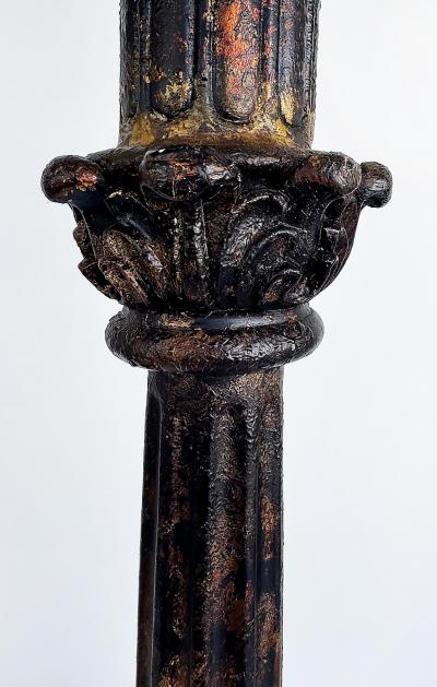 Heavy Traditional Spanish Colonial Revival Style Floor Lamps Pair