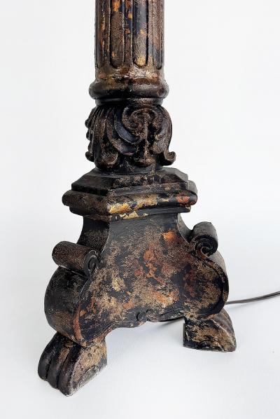 Heavy Traditional Spanish Colonial Revival Style Floor Lamps Pair