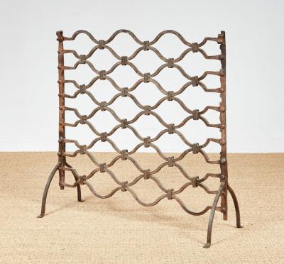 Heavy Wrought Iron Medieval Fireplace Guard