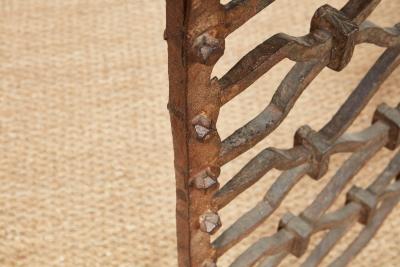 Heavy Wrought Iron Medieval Fireplace Guard