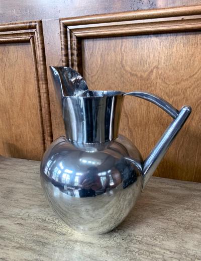 Hector Aguilar Mexican Modernist Silver Pitcher by Hector Aguilar