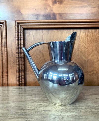 Hector Aguilar Mexican Modernist Silver Pitcher by Hector Aguilar