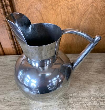 Hector Aguilar Mexican Modernist Silver Pitcher by Hector Aguilar