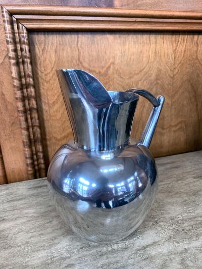 Hector Aguilar Mexican Modernist Silver Pitcher by Hector Aguilar