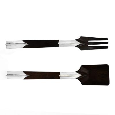 Hector Aguilar Sterling and Ebony Salad Set by Hector Aguilar