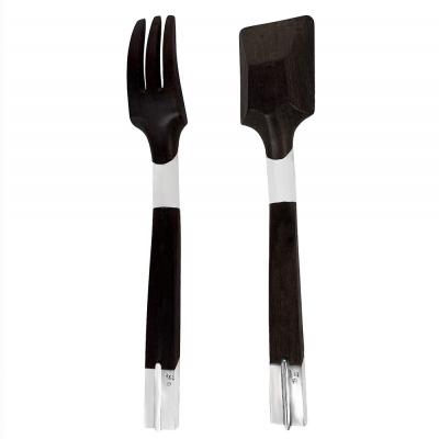 Hector Aguilar Sterling and Ebony Salad Set by Hector Aguilar