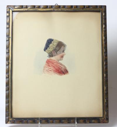 Heinrich Issel Four Water Colors of German Young Women by Heinrich Issel 1920s Germany