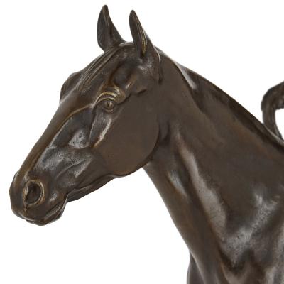 Heinrich Splieth Bronze equestrian rider by Heinrich Splieth