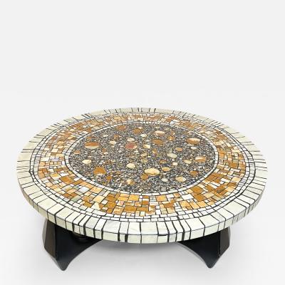 Heinz Lilienthal Mid Century Modern Mosaic Topped Coffee Table by Heinz Lilienthal