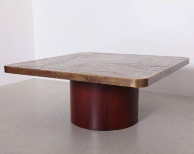 Heinz Lilienthal Very Rare Brass Coffee Table by Heinz Lilienthal