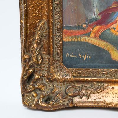 Helen Hafer Table Scene by Helen Hafer Laguna Beach Artist Framed