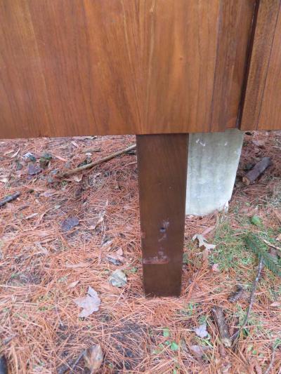 Helen Hobey Baker Handsome King Size Hobey Helen Baker Asian Style Walnut Head Board Midcentury