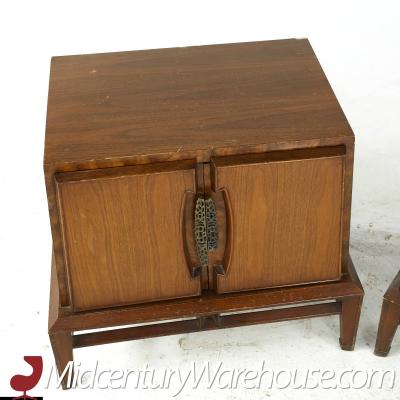 Helen Hobey Baker Mid Century Walnut Nightstands Pair