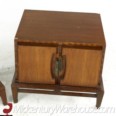 Helen Hobey Baker Mid Century Walnut Nightstands Pair