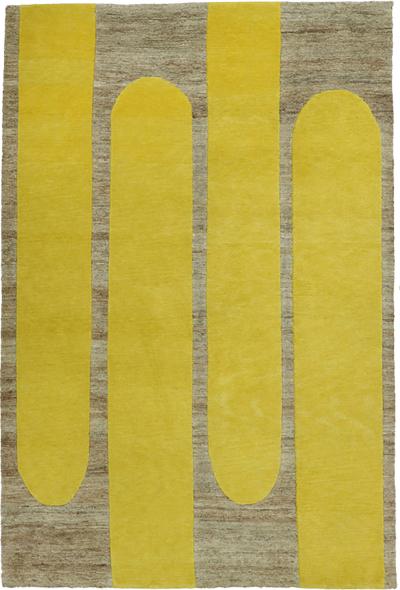 Helena Rohner Helena Rohner Rectangular Wool And Jute Lemon Popsycle Carpet India