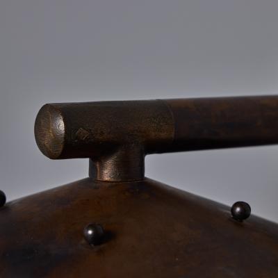 Helena Tynell 1960s Helena Tynell Amber Glass and Copper Outdoor Wall Lamp