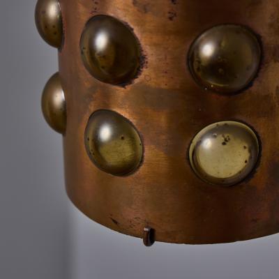 Helena Tynell 1960s Helena Tynell Amber Glass and Copper Outdoor Wall Lamp