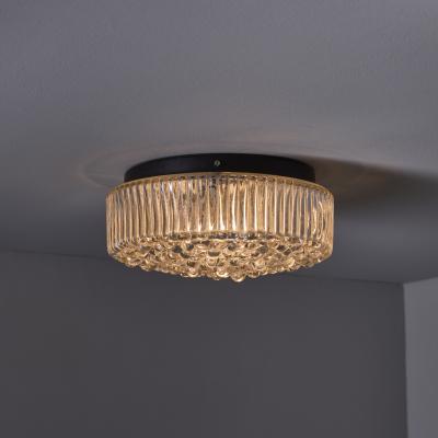 Helena Tynell 1960s Helena Tynell Smoked Bubble Glass Flush Mount for Limburg