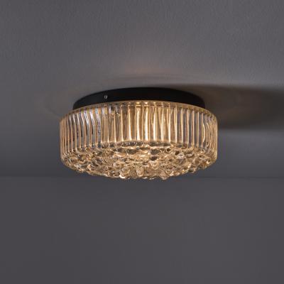 Helena Tynell 1960s Helena Tynell Smoked Bubble Glass Flush Mount for Limburg