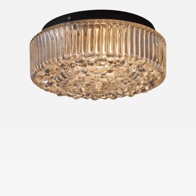 Helena Tynell 1960s Helena Tynell Smoked Bubble Glass Flush Mount for Limburg