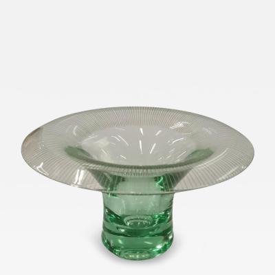 Helena Tynell Helena Turpeinen Tynell Line engraved Green Mushroom Vase Riihim enlasi 1940s