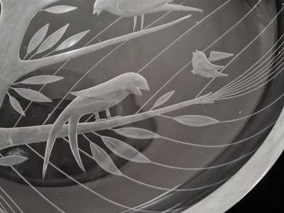 Helena Tynell Helena Tynell Theodor K ppi Engraved Bird Tree Model 6649 Riihim en Lasi 1953