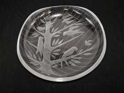 Helena Tynell Helena Tynell Theodor K ppi Engraved Bird Tree Model 6649 Riihim en Lasi 1953