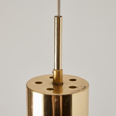 Helena Tynell Pair of 1960s Brass and Bubble Glass Pendants by Helena Tynell