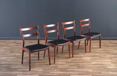 Helge Sibast Helge Sibast Model 59 Rosewood Leather Dining Chairs for Sibast Mobler