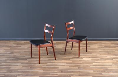 Helge Sibast Helge Sibast Model 59 Rosewood Leather Dining Chairs for Sibast Mobler
