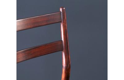 Helge Sibast Helge Sibast Model 59 Rosewood Leather Dining Chairs for Sibast Mobler