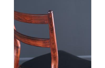 Helge Sibast Helge Sibast Model 59 Rosewood Leather Dining Chairs for Sibast Mobler