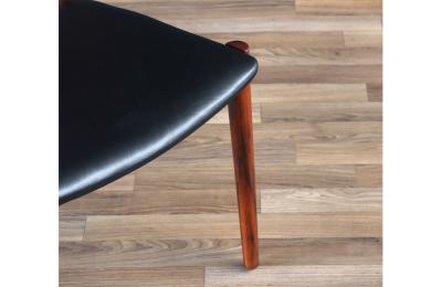 Helge Sibast Helge Sibast Model 59 Rosewood Leather Dining Chairs for Sibast Mobler