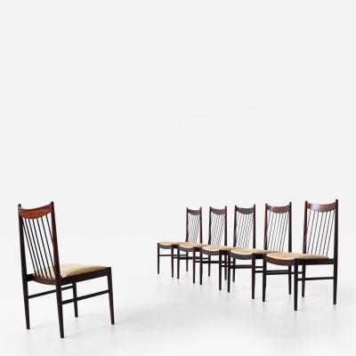 Helge Sibast Helge Sibast model 422 dining chairs in rosewood Denmark 1960