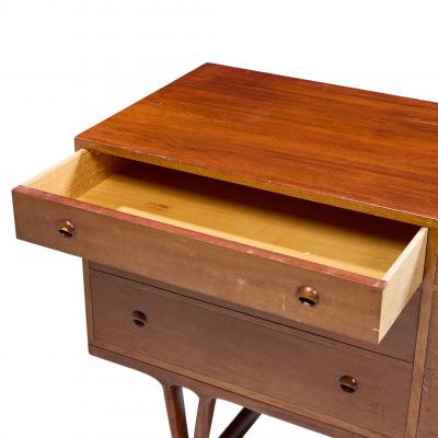 Helge Vestergaard Jensen Helge Vestergaard Jensen for Peder Pedersen Sculptural Danish 6 Drawer Dresser