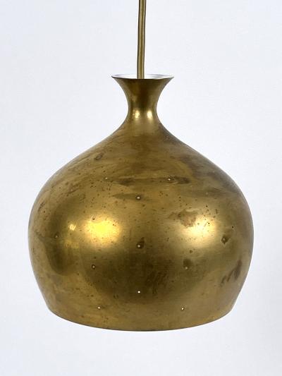 Helge Zimdal Elegant Brass Pendant Lamp L ken by Helge Zimdal for Falkenbergs Sweden 1960s