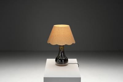 Helle Allpass Glazed Table Lamp by Helle Allpass for Tr r d Denmark ca 1960s