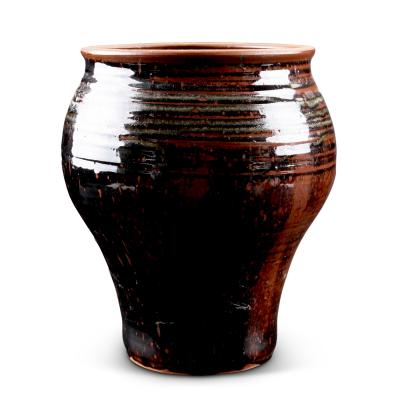 Helle Allpass Large Vase with Black Glaze by Helle Allpass