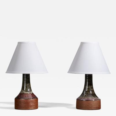 Helle Allpass Table Lamps in Stoneware Denmark 1960s