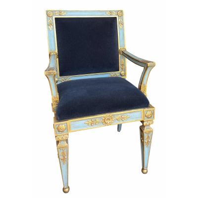 Hendrix Allardyce Venetian Style Armchair W Mohair 1 of 2 Available
