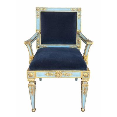 Hendrix Allardyce Venetian Style Armchair W Mohair 1 of 2 Available