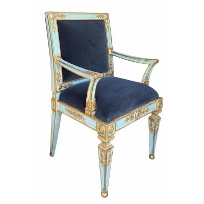 Hendrix Allardyce Venetian Style Armchair W Mohair 1 of 2 Available