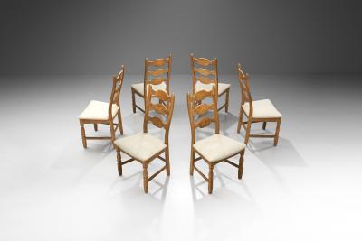 Henning Kj rnulf Henning Kj rnulf Set of Six Razorblade Chairs Denmark 1960s