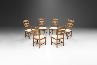 Henning Kj rnulf Henning Kj rnulf Set of Six Razorblade Chairs Denmark 1960s