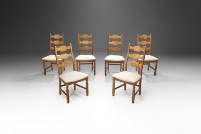 Henning Kj rnulf Henning Kj rnulf Set of Six Razorblade Chairs Denmark 1960s