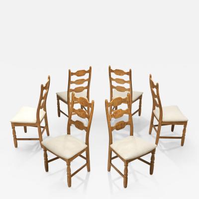 Henning Kj rnulf Henning Kj rnulf Set of Six Razorblade Chairs Denmark 1960s