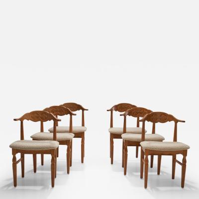 Henning Kjaernulf 6 Henning Kj rnulf Dining Chairs Denmark 1960s