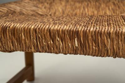 Henning Kjaernulf Armchair with Woven Seating in the manner of Henning Kj rnulf Denmark 1960s