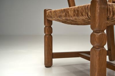 Henning Kjaernulf Armchair with Woven Seating in the manner of Henning Kj rnulf Denmark 1960s