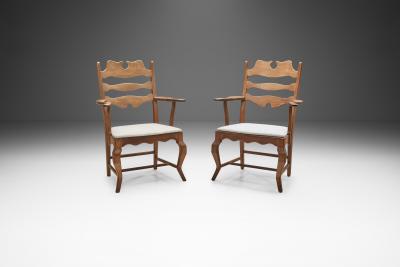 Henning Kjaernulf Henning Kj rnulf Oak Dining Chairs for Nyrup M belfabrik Denmark 1960s
